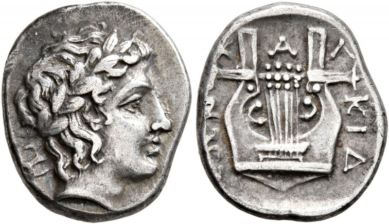 MACEDON, Chalkidian League. Circa 383/2 BC. Tetrobol (Silver, 15 mm, 2.39 g, 6 h...
