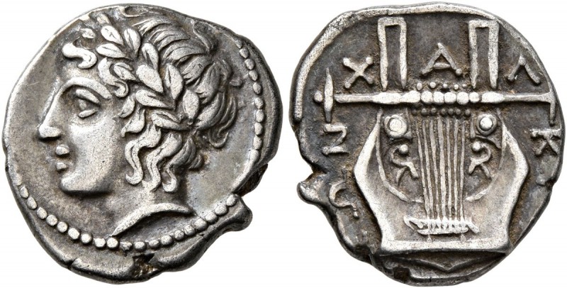 MACEDON, Chalkidian League. Circa 383/2 BC. Tetrobol (Silver, 15 mm, 2.35 g, 12 ...