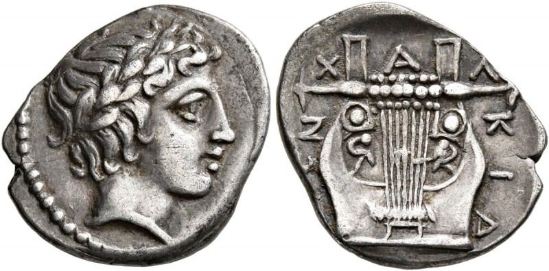 MACEDON, Chalkidian League. Circa 383/2 BC. Tetrobol (Silver, 17 mm, 2.34 g, 12 ...
