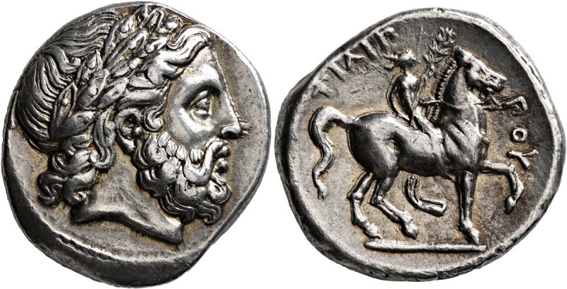 KINGS OF MACEDON. Philip II, 359-336 BC. Tetradrachm (Silver, 25 mm, 14.35 g, 9 ...