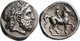 KINGS OF MACEDON. Philip II, 359-336 BC. Tetradrachm (Silver, 25 mm, 14.35 g, 9 h), Amphipolis, struck under Philip II or Alexander III, circa 342/1-3...