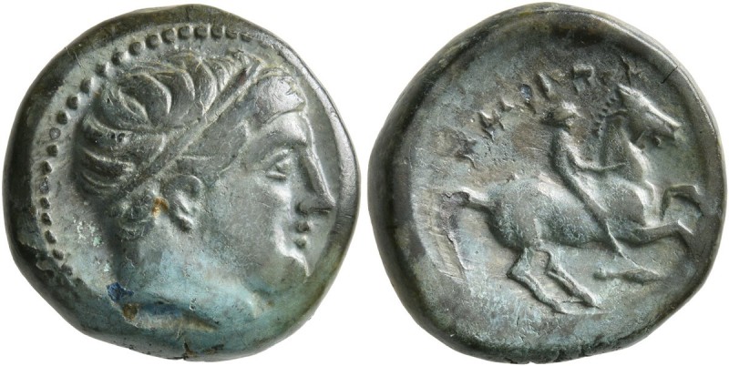 KINGS OF MACEDON. Philip II, 359-336 BC. Unit (Bronze, 18 mm, 6.40 g, 12 h), unc...