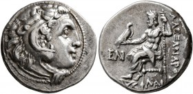 KINGS OF MACEDON. Alexander III ‘the Great’, 336-323 BC. Drachm (Silver, 17 mm, 4.26 g, 12 h), Kolophon, struck by Antigonos Monophthalmos, circa 319-...