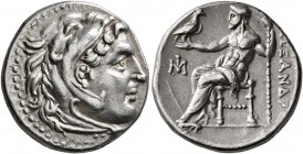 KINGS OF MACEDON. Alexander III ‘the Great’, 336-323 BC. Drachm (Silver, 18 mm, 4.23 g, 12 h), Miletos, circa 295-275. Head of Herakles to right, wear...