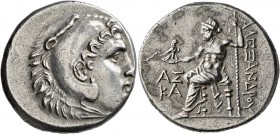 KINGS OF MACEDON. Alexander III ‘the Great’, 336-323 BC. Tetradrachm (Silver, 30 mm, 16.81 g, 1 h), Aspendos, CY 21 = 192/1 BC (?). Head of Herakles t...