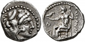 KINGS OF MACEDON. Alexander III ‘the Great’, 336-323 BC. Hemidrachm (Silver, 13 mm, 2.11 g, 9 h), Babylon, circa 325-323. Head of Herakles to right, w...