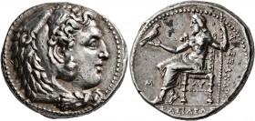 KINGS OF MACEDON. Alexander III ‘the Great’, 336-323 BC. Tetradrachm (Silver, 25 mm, 17.14 g, 8 h), Babylon, struck by Archon, Dokimos, or Seleukos I,...