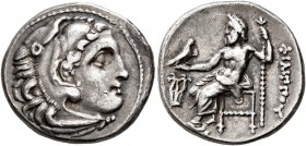 KINGS OF MACEDON. Philip III Arrhidaios, 323-317 BC. Drachm (Silver, 18 mm, 4.32 g, 11 h), Kolophon, circa 323-319. Head of Herakles to right, wearing...
