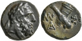 PONTOS. Amisos. Struck under Mithradates VI, Circa 95-90 or 80-70 BC. Chalkous (Bronze, 11 mm, 1.23 g, 2 h). Laureate head of Herakles to right. Rev. ...
