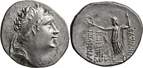 KINGS OF BITHYNIA. Nikomedes IV Philopator, 94-74 BC. Tetradrachm (Silver, 34 mm, 16.70 g, 11 h), Nikomedia, BE 208 = 91/90 BC. Diademed head of Nikom...