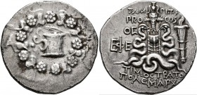 IONIA. Ephesos. T. Ampius T.f. Balbus , proconsul, 58-57 BC. Cistophorus (Silver, 28 mm, 12.58 g, 12 h), Timostratos and Polemarchos, magistrates, CY ...