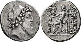 SELEUKID KINGS OF SYRIA. Demetrios II Nikator, second reign, 129-126/5 BC. Tetradrachm (Silver, 29 mm, 16.26 g, 1 h), Antiochia on the Orontes, 129-12...