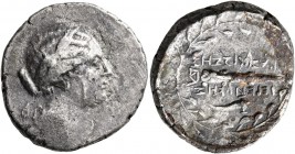 PTOLEMAIC KINGS OF EGYPT. Berenike I or II, circa mid 3rd century BC. Didrachm (Silver, 20 mm, 6.59 g, 7 h), Kyrene. Diademed and draped bust of Beren...