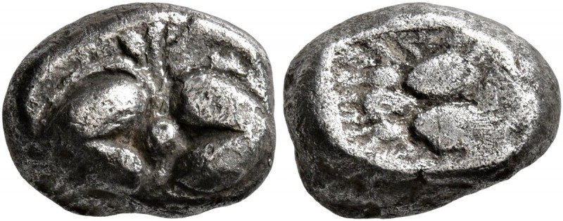 KYRENAICA. Kyrene. Circa 500-480 BC. Drachm (Silver, 11 mm, 3.10 g), 'Asiatic' s...