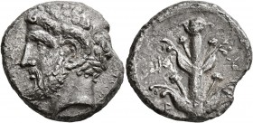 KYRENAICA. Kyrene. Circa 435-331 BC. Tetradrachm (Silver, 24 mm, 13.09 g, 6 h), 'Asiatic' standard. Head of Zeus-Ammon to left, bearded, with ram's ho...