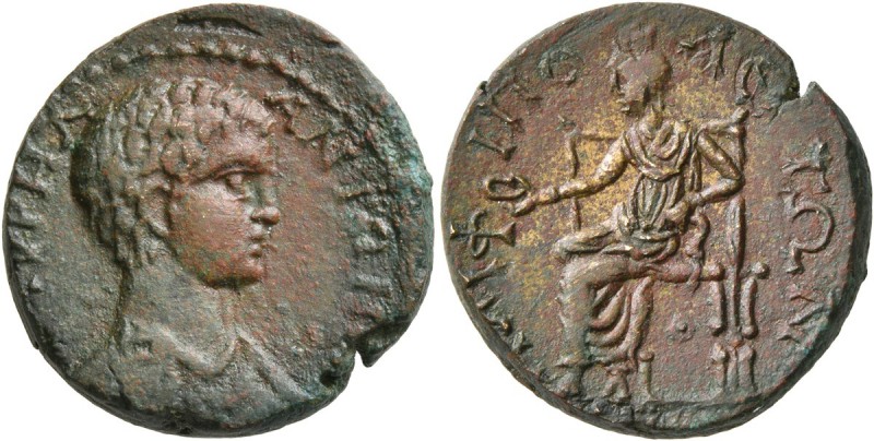 MACEDON. Amphipolis. Caracalla , Caesar, 196-198. Assarion (Bronze, 21 mm, 8.88 ...