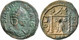 MACEDON. Dium. Salonina , Augusta, 254-268. Diassarion (Orichalcum, 24 mm, 8.61 g, 6 h). SALONINA AVG Draped bust of Salonia set on crescent to right....