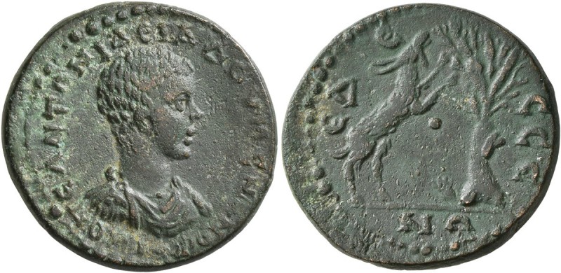 MACEDON. Edessa. Diadumenian , as Caesar, 217-218. Assarion (Bronze, 21 mm, 6.70...