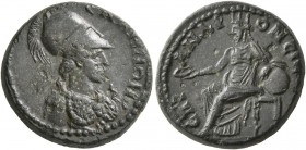 LYDIA. Sala. Pseudo-autonomous issue . Hemiassarion (Bronze, 17 mm, 3.82 g, 6 h), Androneikos Salamonos, magistrate, time of Antoninus Pius, 138-131. ...
