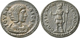 LYDIA. Sardis. Julia Maesa , Augusta, 218-224/5. Assarion (Bronze, 23 mm, 6.29 g, 6 h). IOYΛIA MAICA AY Draped bust of Julia Maesa to right. Rev. CAPΔ...