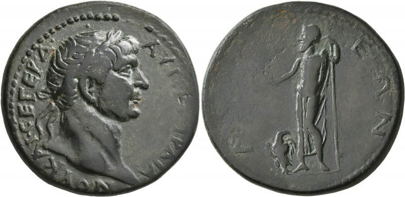 PHRYGIA. Midaeum. Trajan , 98-117. Pentassarion (Bronze, 32 mm, 21.86 g, 6 h), a...