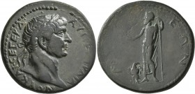 PHRYGIA. Midaeum. Trajan , 98-117. Pentassarion (Bronze, 32 mm, 21.86 g, 6 h), after 102. AY•N[EP]•TPAIANOY•KAIC•CE ΓEP•Δ• • Laureate head of Trajan t...