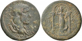 PHRYGIA. Synnada. Gallienus , 253-268. Hexassarion (?) (Bronze, 32 mm, 18.37 g, 5 h), Kelsos, archon. [AYT K Π ΛI ЄΓ ΓAΛΛI]HNOC Laureate, draped and c...