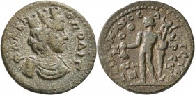 PHRYGIA. Temenothyrae. Pseudo-autonomous issue . Assarion (Bronze, 24 mm, 8.05 g, 7 h), Nikomachos, archiereus, time of Philip I, 244-249. ΦΛABIOΠOΛIC...