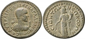 PAMPHYLIA. Side. Gallienus , 253-268. 10 Assaria (Bronze, 31 mm, 18.37 g, 6 h). AYT•KAI•ΠOY•ΛI•ЄΓNA ΓAΛΛIHNOC CЄ / I Laureate, draped and cuirassed bu...