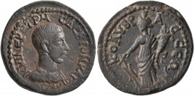 CILICIA. Colybrassus. Herennius Etruscus , as Caesar, 249-251. Diassarion (?) (Bronze, 25 mm, 7.88 g, 12 h). ΚΥΙΝ ЄΡ ЄΤΡ ΜЄϹ ΔЄΚΙΟϹ ΚΑΙϹ Bare-headed, ...