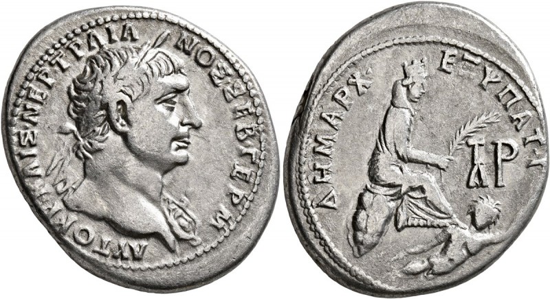 CILICIA. Tarsus. Trajan , 98-117. Tetradrachm (Silver, 29 mm, 14.27 g, 6 h), 100...
