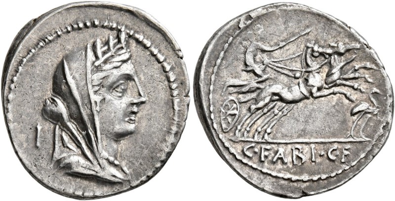 C. Fabius C.f. Hadrianus, 102 BC. Denarius (Silver, 21 mm, 3.99 g, 7 h), Rome. V...
