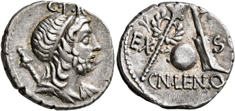 Cn. Cornelius Lentulus, 76-75 BC. Denarius (Silver, 19 mm, 3.93 g, 5 h), uncerta...