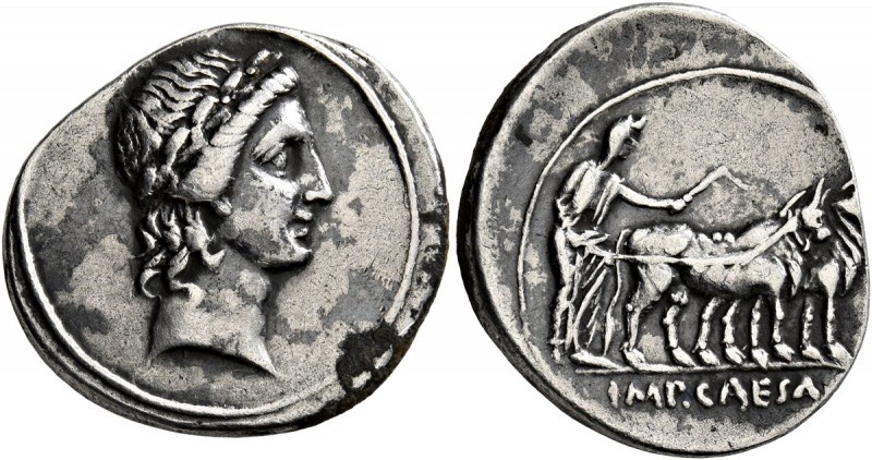 Octavian, 44-27 BC. Denarius (Silver, 20 mm, 3.83 g, 11 h), uncertain Italian mi...
