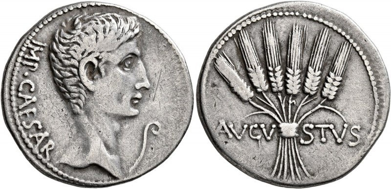 Augustus, 27 BC-AD 14. Cistophorus (Silver, 27 mm, 11.72 g, 12 h), Pergamum, 27/...