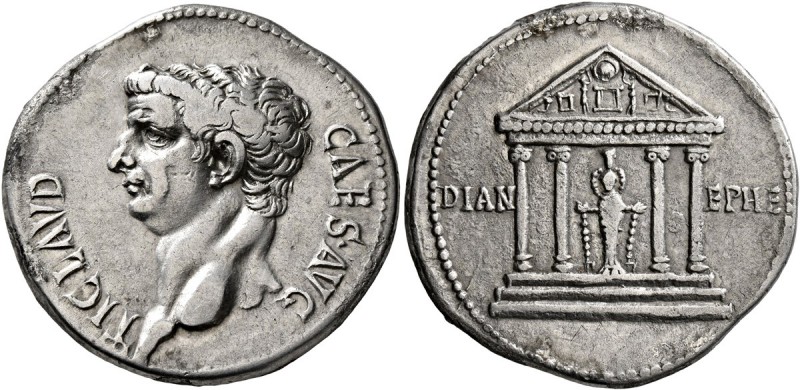 Claudius, 41-54. Cistophorus (Silver, 26 mm, 10.88 g, 6 h), Ephesus, 41-42 (?). ...