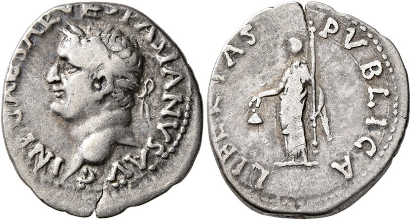 Vespasian, 69-79. Denarius (Silver, 19 mm, 3.20 g, 6 h), uncertain western mint ...
