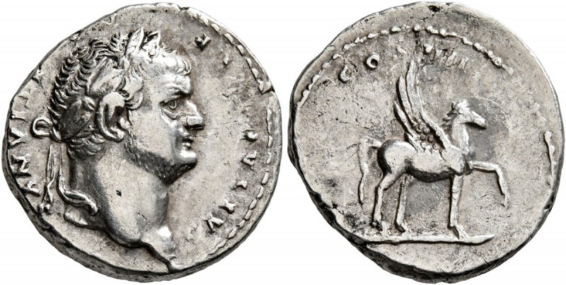 Domitian, as Caesar, 69-81. Denarius (Silver, 18 mm, 3.35 g, 6 h), uncertain eas...