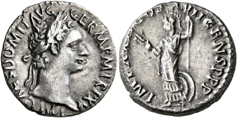 Domitian, 81-96. Denarius (Silver, 17 mm, 3.54 g, 6 h), Rome, 95-96. IMP CAES DO...