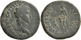 Nerva, 96-98. Sestertius (Orichalcum, 33 mm, 23.33 g, 6 h), Rome, 97. IMP NERVA CAES AVG P M TR P COS III P P Laureate head of Nerva to right. Rev. LI...