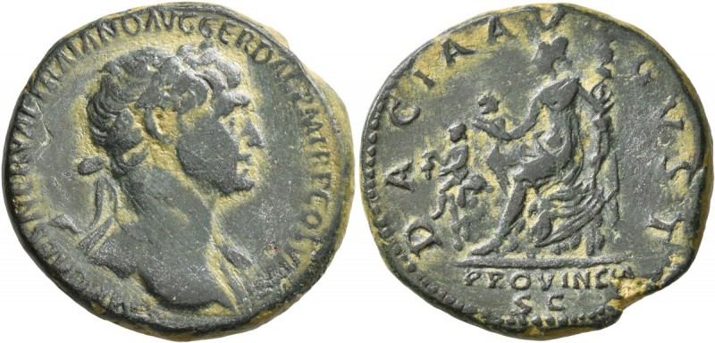 Trajan, 98-117. As (Copper, 26 mm, 10.15 g, 6 h), Rome, 112-114. IMP CAES NERVAE...