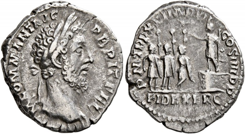 Commodus, 177-192. Denarius (Silver, 19 mm, 3.13 g, 6 h), Rome, 184-185. M COMM ...