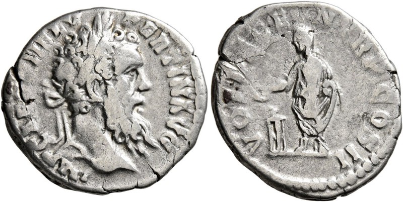 Pertinax, 193. Denarius (Silver, 19 mm, 3.16 g, 4 h), Rome. IMP CAES P HELV PERT...