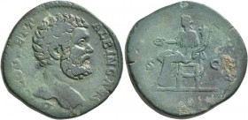 Clodius Albinus, as Caesar, 193-195. Sestertius (Orichalcum, 30 mm, 24.65 g, 6 h), Rome. D CLOD SEPT ALBIN CAES Bare head of Clodius Albinius to right...