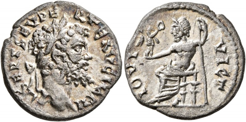 Septimius Severus, 193-211. Denarius (Silver, 19 mm, 3.33 g, 12 h), Emesa, 194. ...