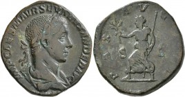 Severus Alexander, 222-235. Sestertius (Orichalcum, 30 mm, 18.83 g, 12 h), Rome, 226. IMP CAES M AVR SEV ALEXANDER AVG Laureate, draped and cuirassed ...