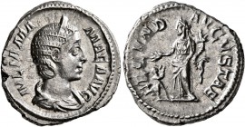 Julia Mamaea, Augusta, 222-235. Denarius (Silver, 20 mm, 4.06 g, 6 h), Rome, 232. IVLIA MAMAEA AVG Diademed and draped bust of Julia Mamaea to right. ...