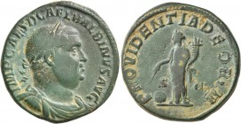 Balbinus, 238. Sestertius (Orichalcum, 28 mm, 17.19 g, 1 h), Rome, circa April-June 238. IMP CAES D CAEL BALBINVS AVG Laureate, draped and cuirassed b...