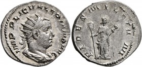 Valerian I, 253-260. Antoninianus (Silver, 21 mm, 3.42 g, 1 h), Viminacium, 253. IMP P LIC VALERIANO AVG Radiate, draped and cuirassed bust of Valeria...