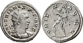 Valerian I, 253-260. Antoninianus (Silver, 22 mm, 3.83 g, 1 h), Cologne, circa 257-258. VALERIANVS•P•F•AVG Radiate, draped and cuirassed bust of Valer...